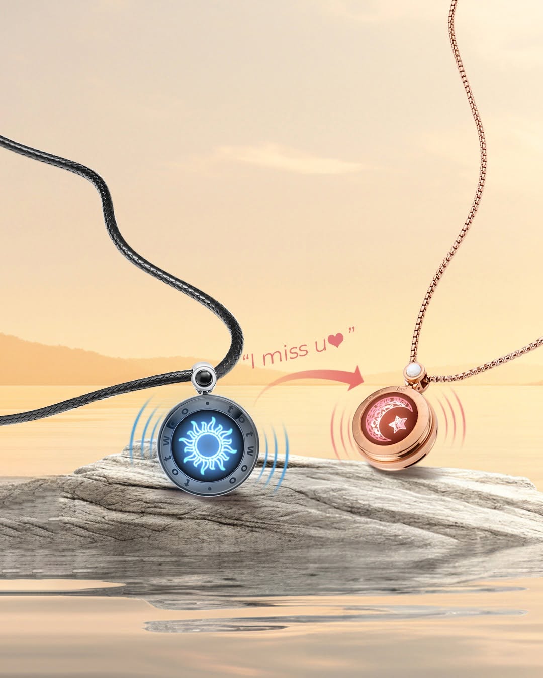 گردنبند عاشقانه TOTWOO با نور LED