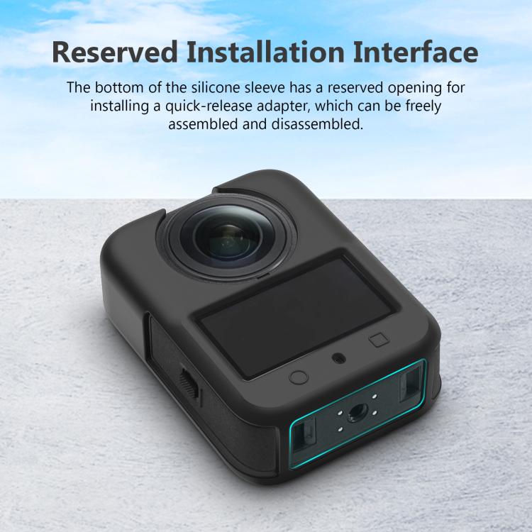 کاور سیلیکونی مشکی دوربین DJI Osmo 360 برای سفر