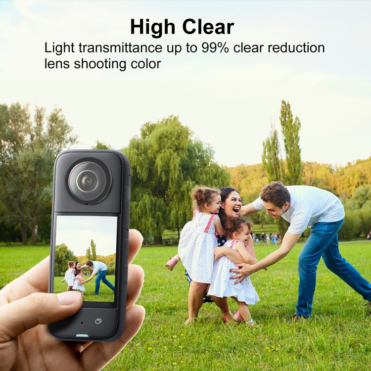 محافظ لنز دوربین Insta360 X3 برند PULUZ مشکی ضد خش – هیپو اسپورت