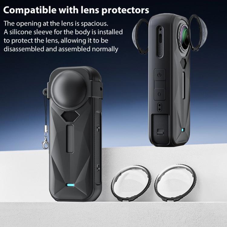 کاور سیلیکونی Insta360 X5 همراه با درپوش محافظ لنز
