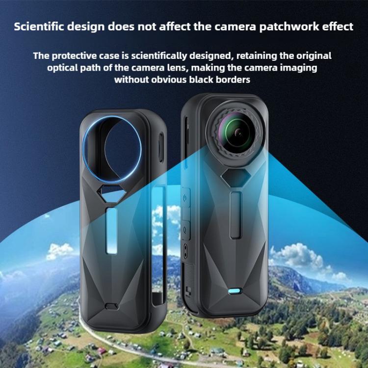 قاب سیلیکونی دوربین Insta360 X5 مناسب سفر و طبیعت&zwnj;گردی
