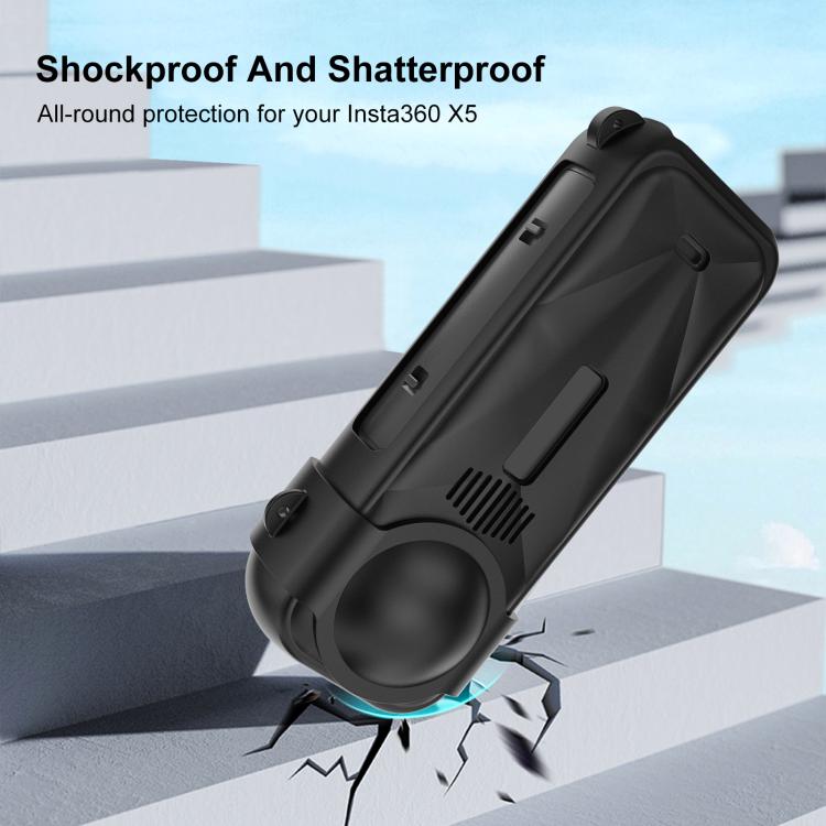 نمای نزدیک از پوشش لنز سیلیکونی Insta360 X5 PULUZ