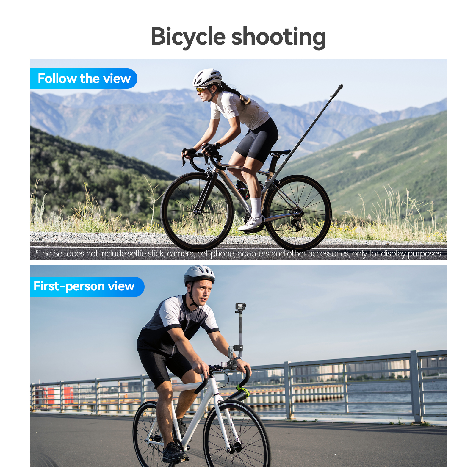 گیره دو سر Telesin برای نصب GoPro روی فرمان و لوله