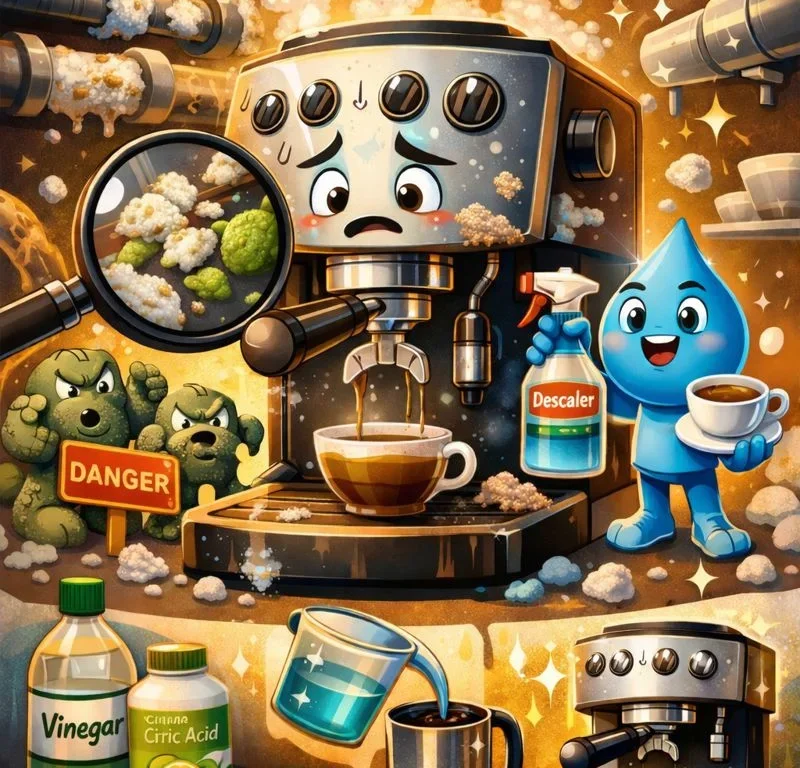 رسوب‌زدایی اسپرسوساز خانگی؛ از تشخیص جرم تا نگهداری حرفه‌ای دستگاه