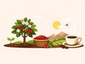 درخت قهوه از کجا می‌آید؟ همه چیز درباره طبیعت و رشد دانه‌های قهوه از بذر تا فنجان