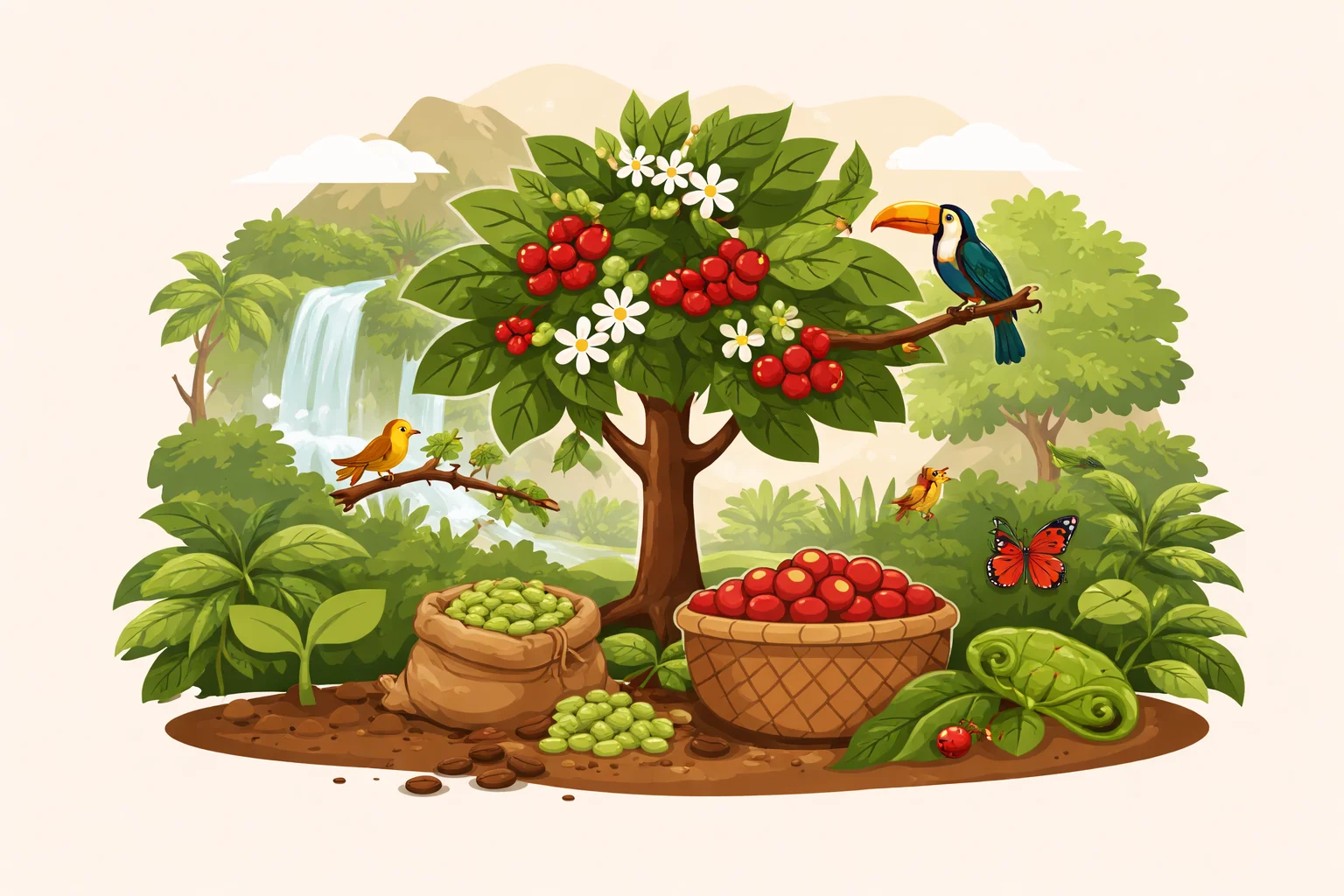 چرخه رشد درخت قهوه - هل کافی