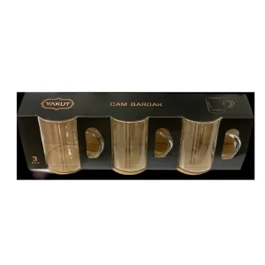 لیوان چای خوری پیرکس دسته دار 3 عددی
