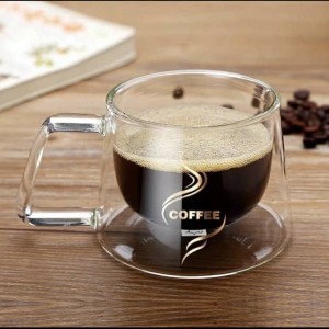 فنجان پیرکس دوجداره  COFFEE
