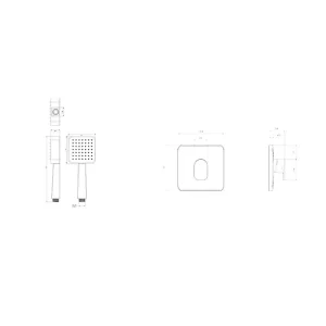 شیر حمام توکار شودر  مدل تاین تیپ 2