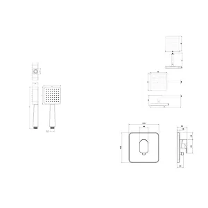 شیر حمام توکار شودر  مدل تاین تیپ 3