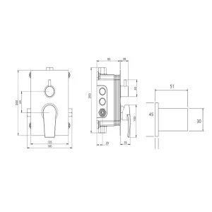 شیر توالت بیده توکار شودر مدل رومر پلاس