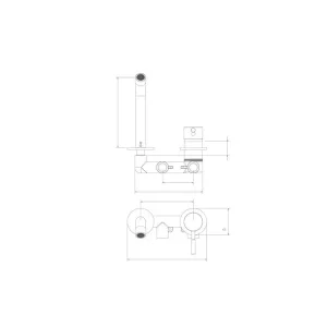 شیر روشویی توکار دو تکه شودر مدل روگن