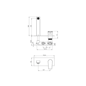 شیر روشویی توکار یک تکه شودر مدل رومر پلاس