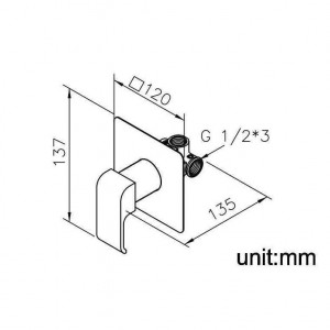 شیر توالت توکار جاستایم (Justime) مدل دراگن Dragon کد 6904-XF
