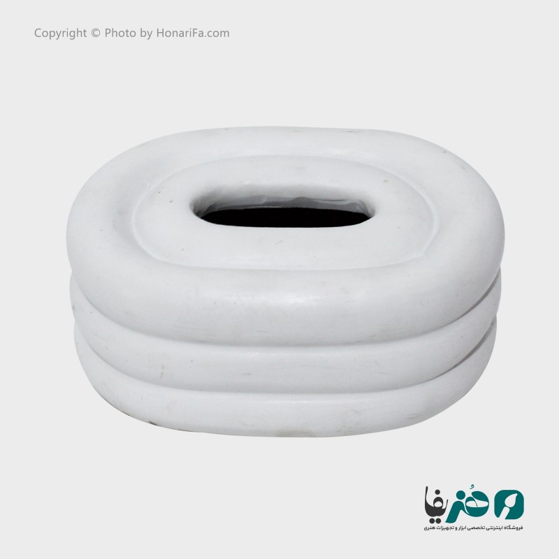 جا دستمالی پلی استر طرح بیضی