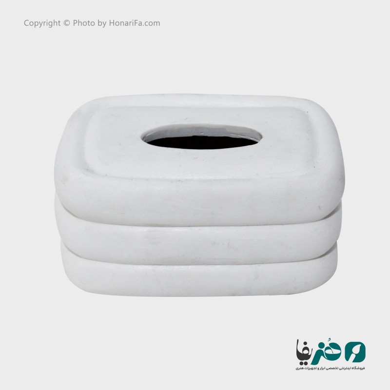 جا دستمالی پلی استر طرح سه پله ای