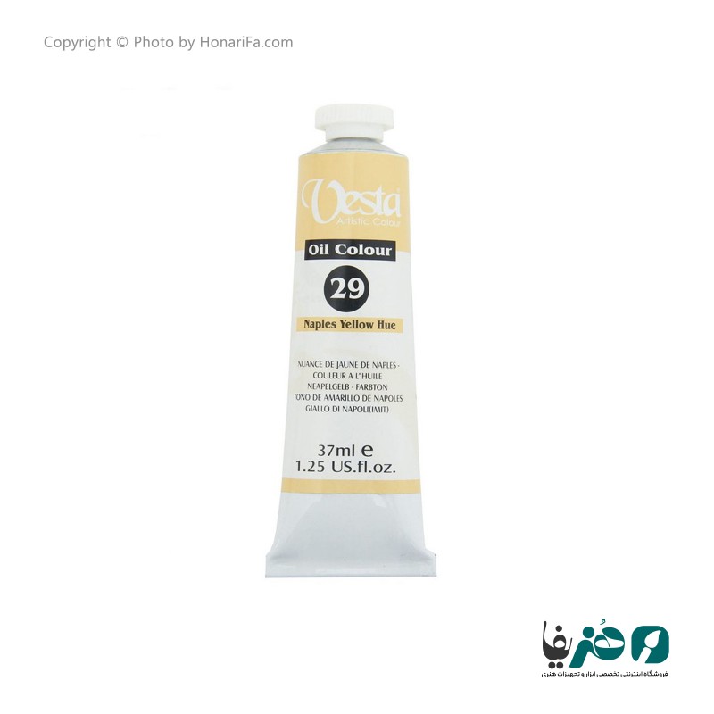 رنگ روغن وستا مدل Naples Yellow Hue 29 حجم 37 میلی لیتر