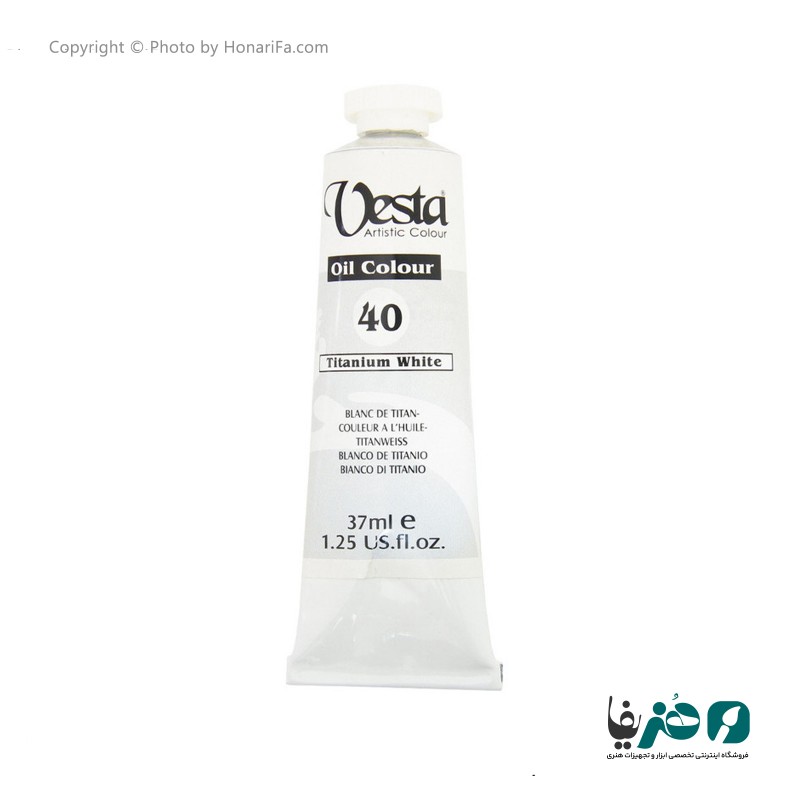 رنگ روغن وستا مدل Titanium White 40 حجم 37 میلی لیتر