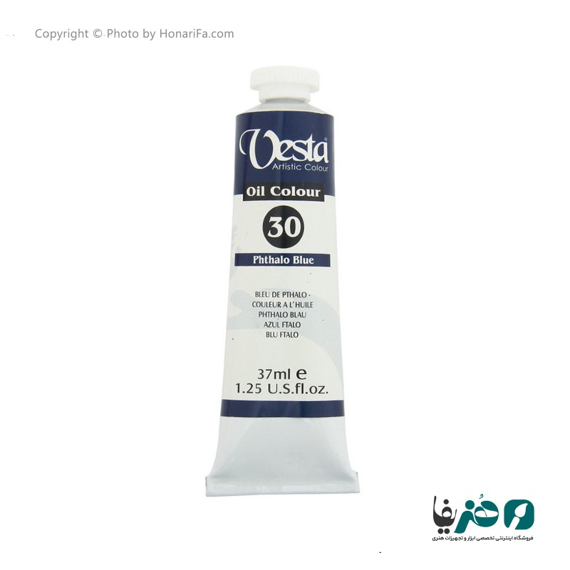 رنگ روغن وستا مدل Phthalo Blue 30 حجم 37 میلی لیتر