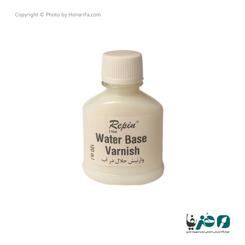 وارنیش حلال در آب براق رپین حجم 120 میلی لیتر