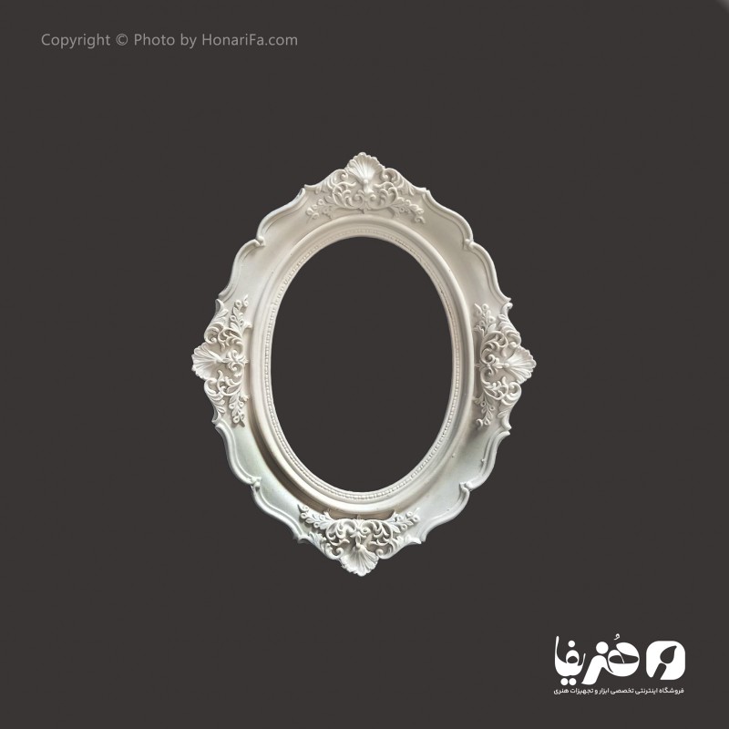 قاب پلی استر بیضی طرح چهار تاج 29x24 سانتی متر