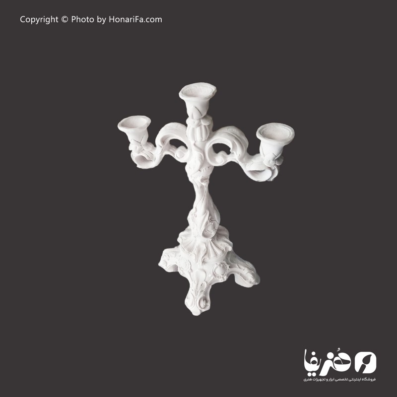 شمعدان پلی استر مدل سه شعله