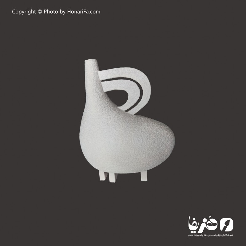 گلدان پلی استر دو دسته تکسچری