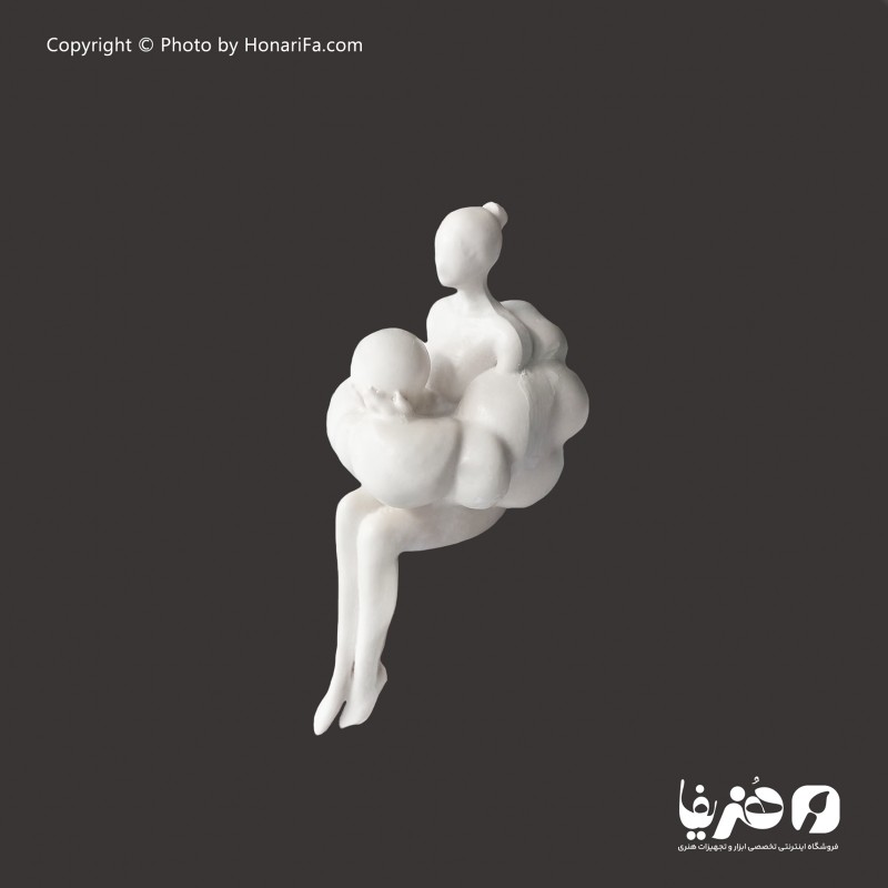 دکوری پلی استر طرح دختر لبه نشین ابری