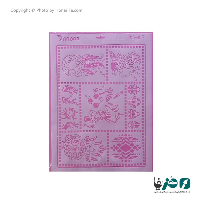 شابلون دانکار طرح لیپان آرت کد RV07 سایز 60x80 سانتی متر
