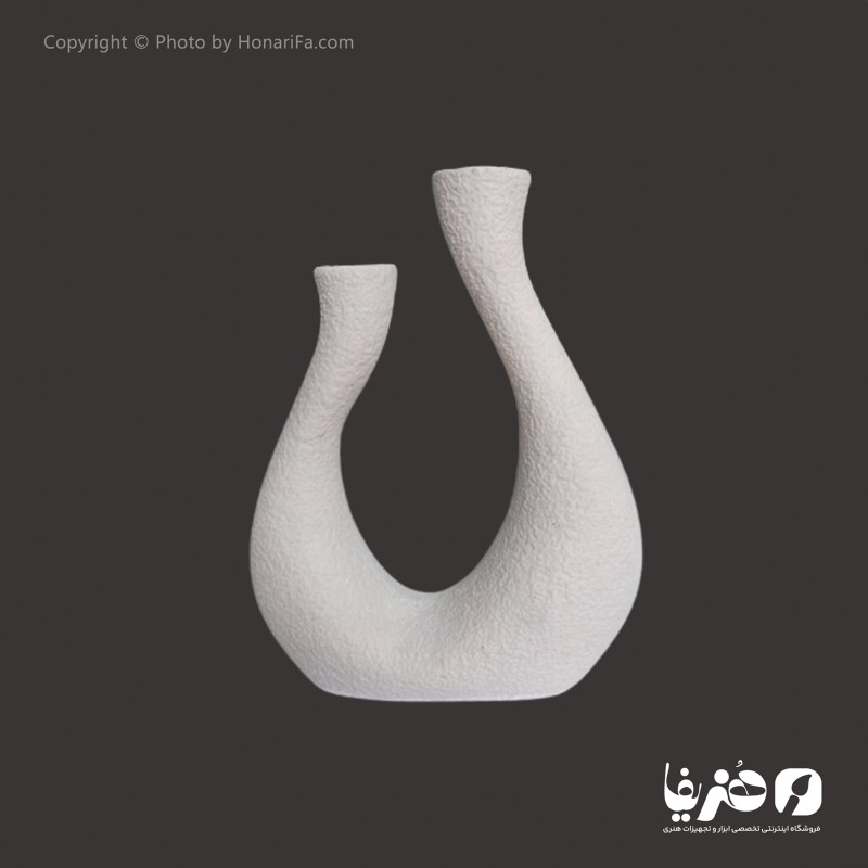 جا شمعی پلی استر مدل لا سایز 16x19 سانتی متر