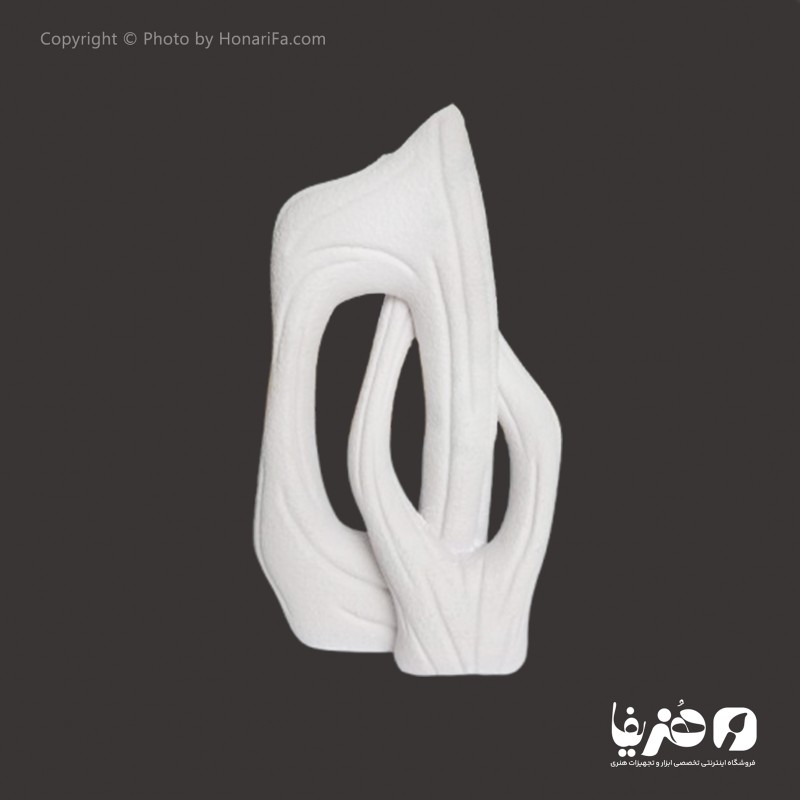 گلدان پلی استر مدل زوج چوبی سایز 19x33 سانتی متر