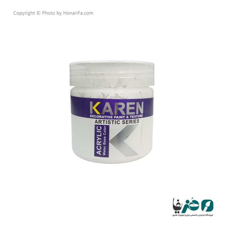 رنگ اکریلیک سفید کارن حجم 250 میلی لیتر