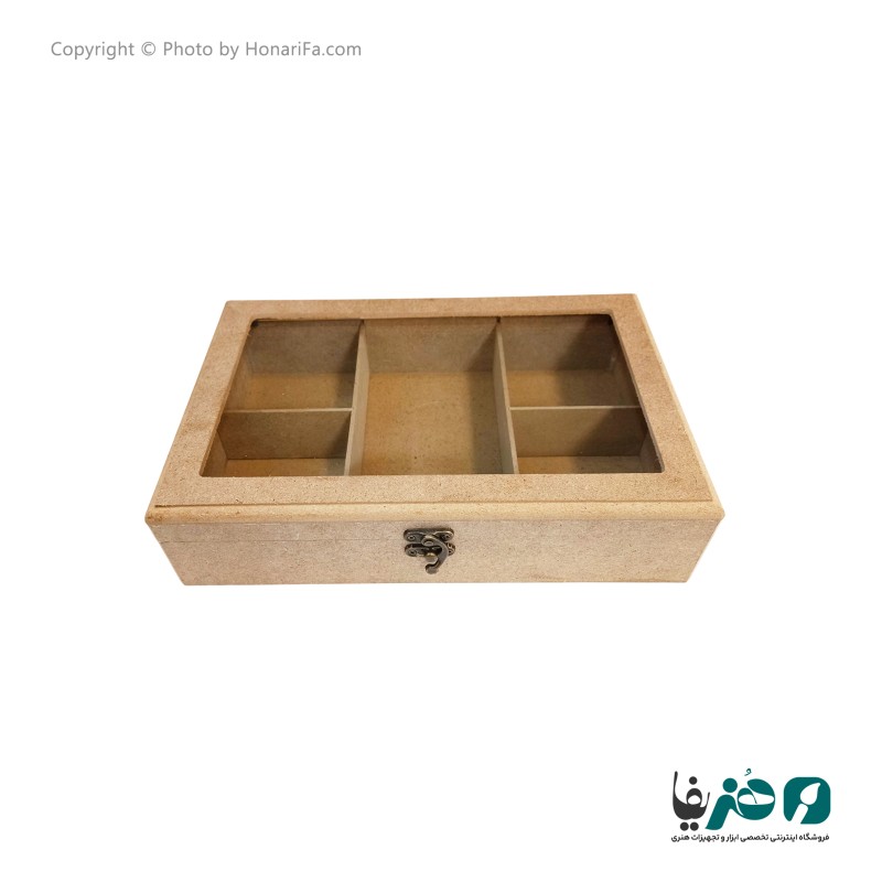 جعبه چوبی تیبگ مدل 5 خانه 20x30 سانتی متری