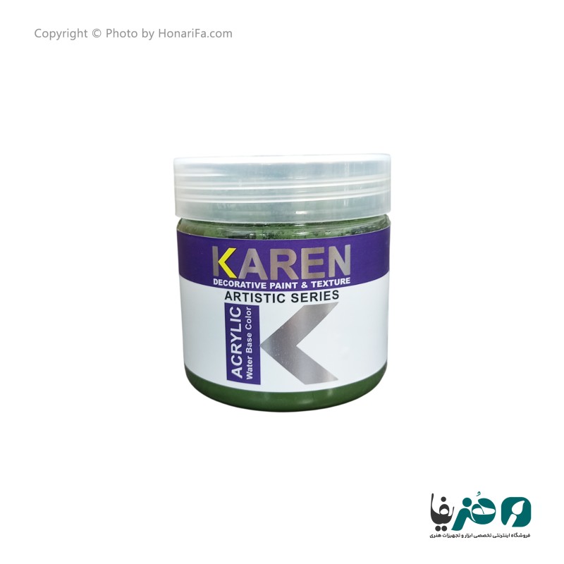 رنگ اکریلیک سبز کارن حجم 250 میلی لیتر