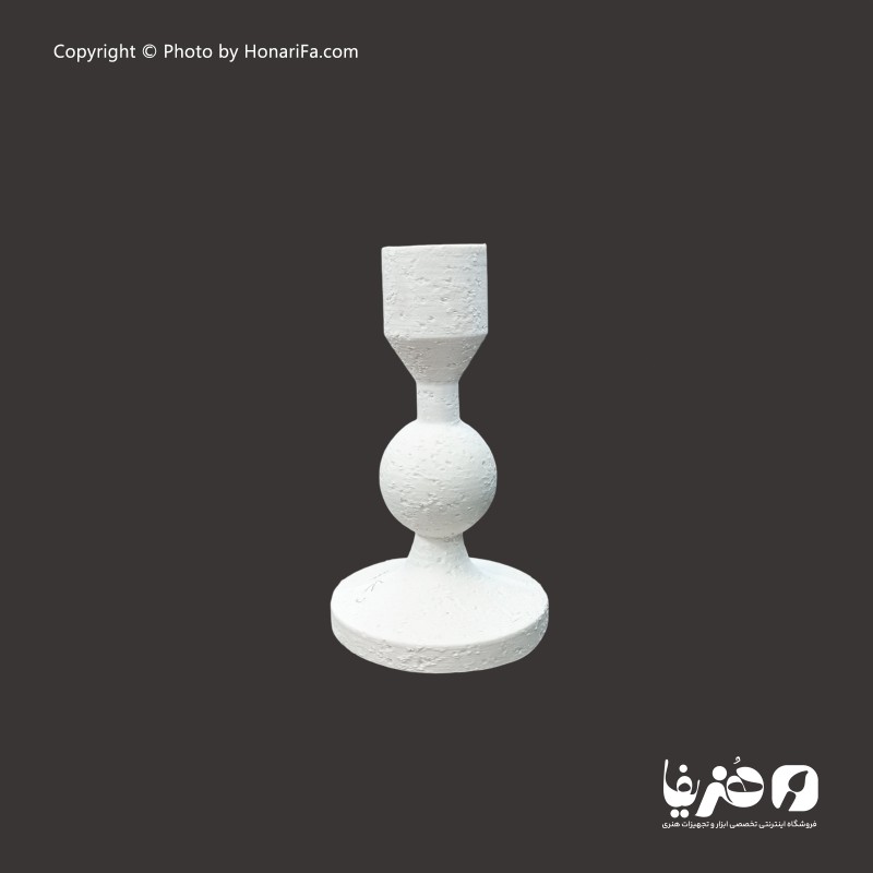 جا شمعی پلی استر طرح سنگ 13 سانتی متر