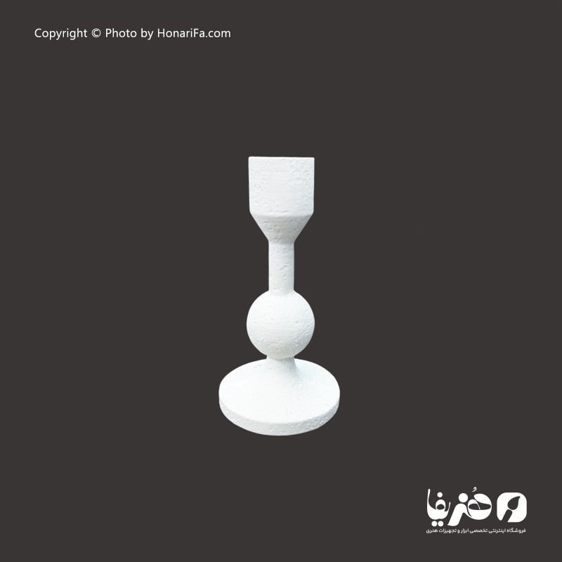 جا شمعی پلی استر طرح سنگ 15 سانتی متر