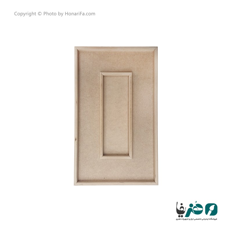 قاب چوبی دکوپاژ سوخته طرح مستطیل عمودی 30x50 سانتی متری