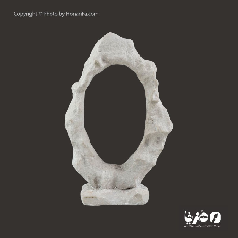 پایه آینه طرح سنگ رومیزی همراه با آینه سایز 16× 26 سانتی متر