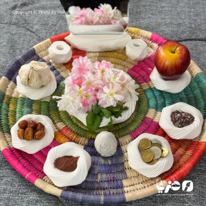 ست هفت سین سنگی مدل حصیری