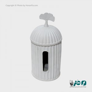 جا دستمالی پلی استر طرح صدفی