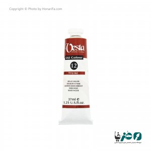 رنگ روغن وستا مدل 12 Deep Red حجم 37 میلی لیتر