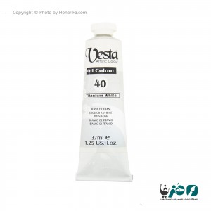 رنگ روغن وستا مدل Titanium White 40 حجم 37 میلی لیتر