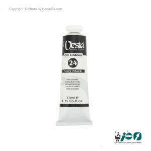 رنگ روغن وستا مدل Lvory Black 24 حجم 37 میلی لیتر