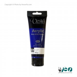 رنگ اکریلیک وستا مدل 30 Phtalo Blue حجم 75 میلی لیتر