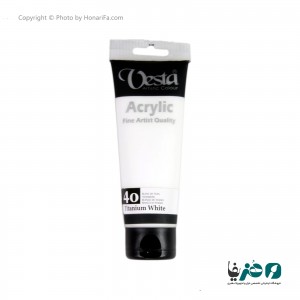 رنگ اکریلیک وستا مدل 40 Titanium White حجم 75 میلی لیتر