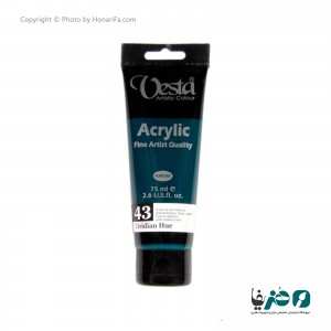 رنگ اکریلیک وستا مدل 43 Viridian Hue حجم 75 میلی لیتر