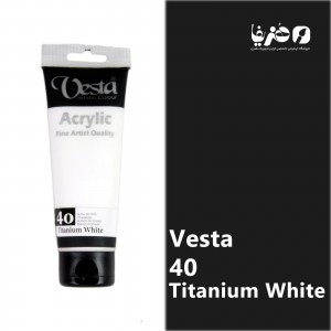 رنگ اکریلیک وستا مدل 40 Titanium White حجم 75 میلی لیتر