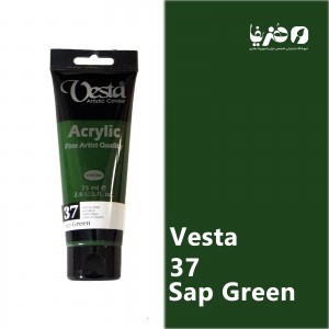 رنگ اکریلیک وستا مدل 37 Sap Green حجم 75 میلی لیتر