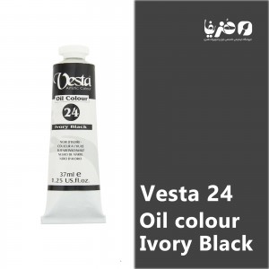 رنگ روغن وستا مدل Lvory Black 24 حجم 37 میلی لیتر