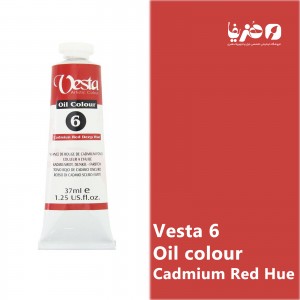 رنگ روغن وستا مدل Cadmium Red Deep Hue 6 حجم 37 میلی لیتر